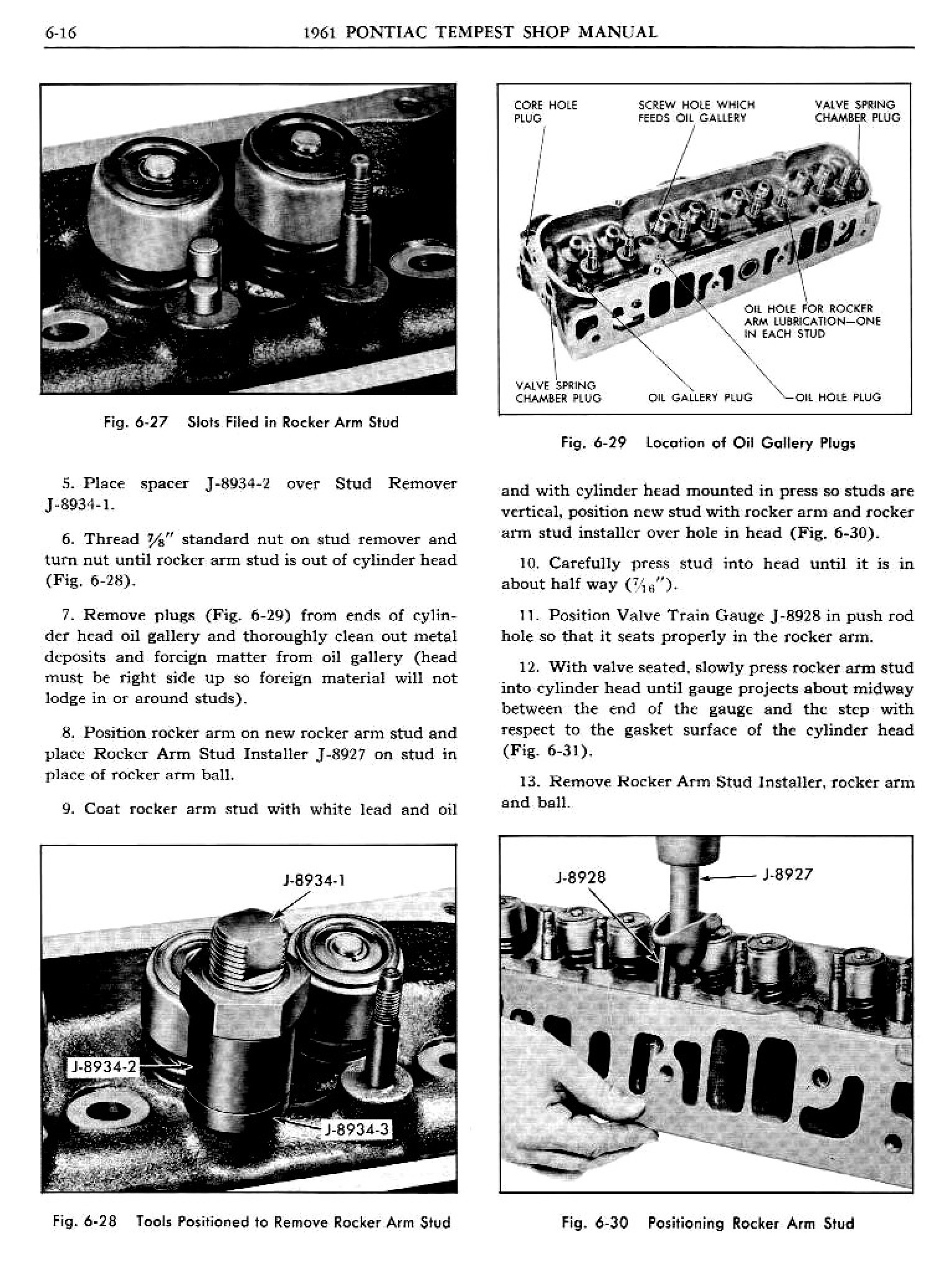 Pontiac Tempest Shop Manual Engine Page Of